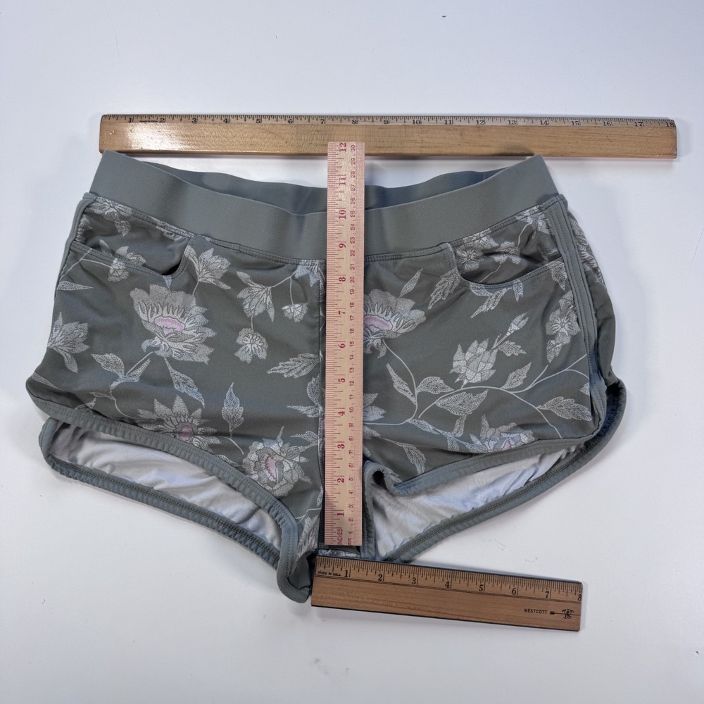 CARVE DESIGNS 1.5" Swim Bottom Shorts Womens Small Lined Green Floral Print - Picture 9 of 13